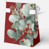 Bloemrood Wit Kerst Roos Vrijgezellenfeest Bedankdoosjes (Achterkant)