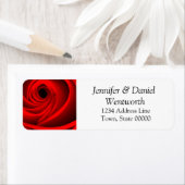 Bloemroos rode Adresetiketten Etiket (Insitu)