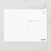 Bloemroze Bedankt Roos Flowers Briefkaart (Achterkant)