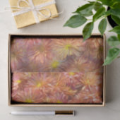 Bloemroze gele chrysant  decoupage tissuepapier (Geschenk)