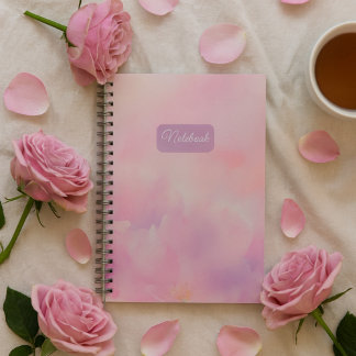 Bloemroze gepersonaliseerd Notitieboek – aangepast