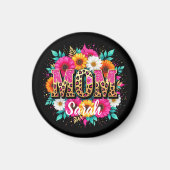 Bloemroze glitter moeder magneet (Voorkant)