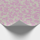 bloemroze ompakpapier cadeaupapier (Hoek)