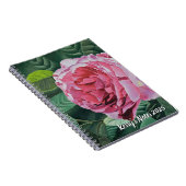 Bloemroze pioen notitieboek (Rechterzijde)