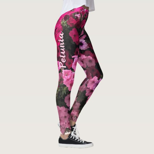 Bloemroze Purples Groene Tuin Personaliseren Leggings (Rechts)