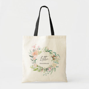 Bloemrozenkrans Bruidsmeisje Bachelorette Tote Bag