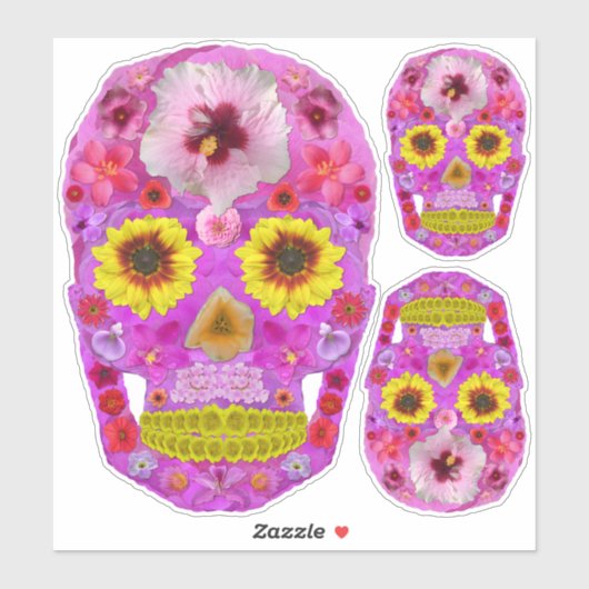 Bloemschedel 7 sticker (Vel)