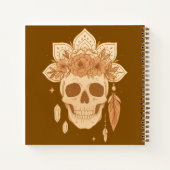 Bloemschedel Halloween Boho Notitieboek (Achterkant)