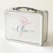 Bloemschets waterverf gepersonaliseerd (Achterkant)