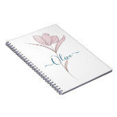 Bloemschets waterverf gepersonaliseerd notitieboek (Rechterzijde)