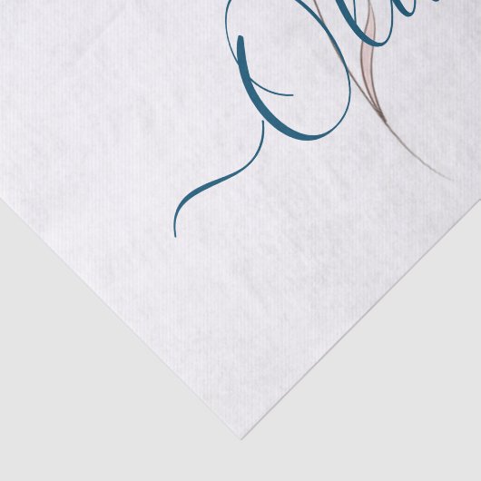 Bloemschets waterverf gepersonaliseerd tissuepapier (Detail)