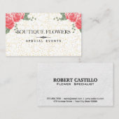 bloemschikken |  patroon visitekaartje (Voorkant / Achterkant)