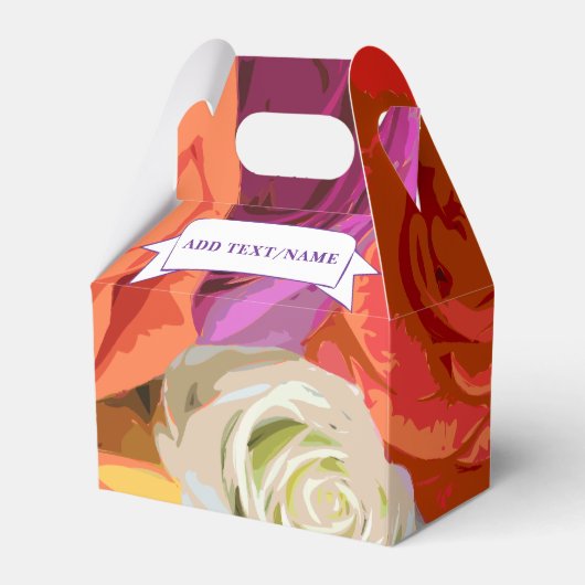Bloemschikking Aangepaste Naam Bedankdoosjes (Voorkant Zijde)