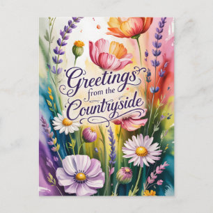 Bloemschikking Countryside Greetings Briefkaart