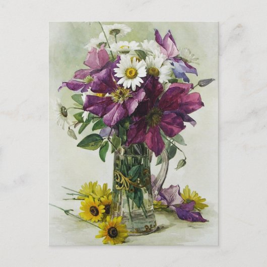 Bloemschilder van Paul de Longpré Moederdag Briefkaart (Voorkant)