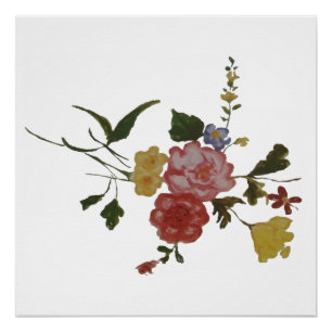 Bloemschildering Japanse Bloem Perfect Poster