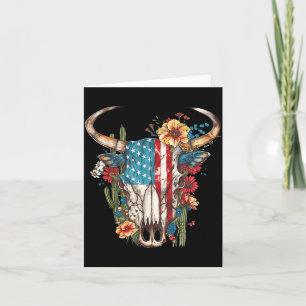 Bloemschildering Koeien Schedel Vlag Western Rodeo Kaart