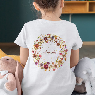 Bloemschildering met geperste bloemen Bloeiende Ci T-shirt