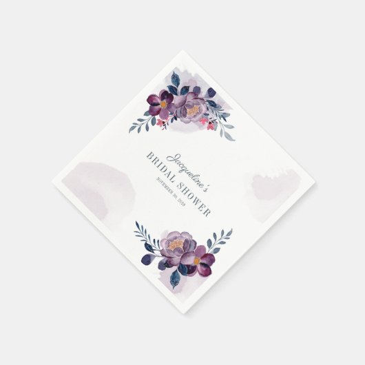 Bloemschrift Rustiek Vrijgezellenfeest Papier Servet (Hoek)