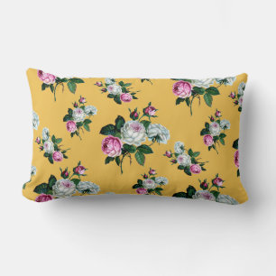 Bloemschurft Chic Roze Witte Rozen Geel Kussen