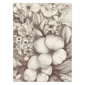 bloemsepiapatroon (10) tafelkleed (Voorkant)