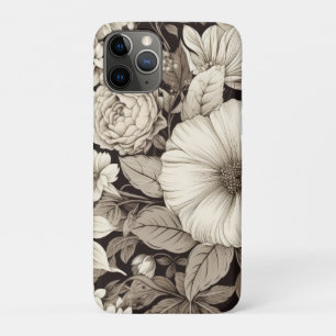 bloemsepiapatroon (12) iPhone 11 pro hoesje