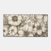 bloemsepiapatroon (13) bureaumat (Voorkant)