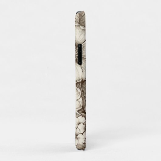 bloemsepiapatroon (13) Case-Mate iPhone case (Achterkant/rechts)