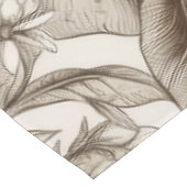  bloemsepiapatroon (14) tafelkleed (Gekanteld)