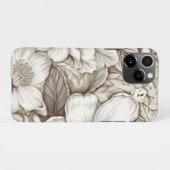  bloemsepiapatroon (15) iPhone hoesje (Achterkant horizontaal)