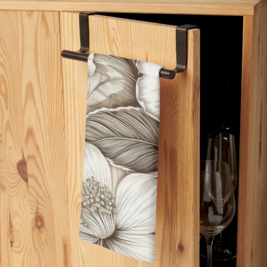  bloemsepiapatroon (15) theedoek (Derde Gevouwen)