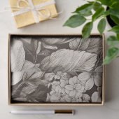  bloemsepiapatroon (1) tissuepapier (Geschenk)