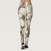 bloemsepiapatroon (2) leggings (Achterkant)