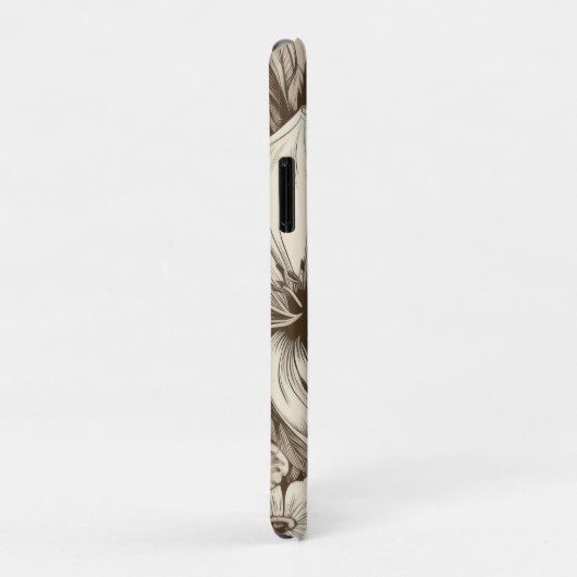  bloemsepiapatroon (3) Case-Mate iPhone case (Achterkant/rechts)