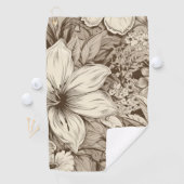  bloemsepiapatroon (3) golfhanddoek (Insitu)