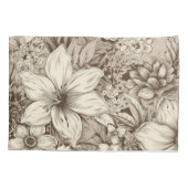  bloemsepiapatroon (3) kussensloop (Achterkant-Links)