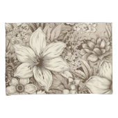  bloemsepiapatroon (3) kussensloop (Voorkant-Rechts)