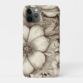  bloemsepiapatroon (4) Case-Mate iPhone case (Achterkant)
