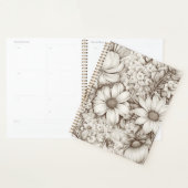  bloemsepiapatroon (5) planner (Display)