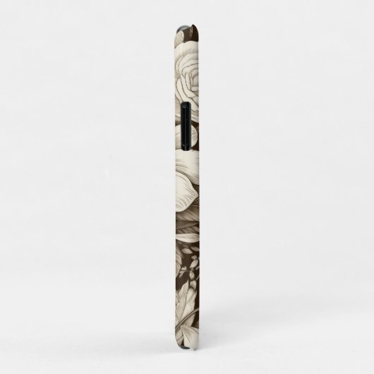  bloemsepiapatroon (7) Case-Mate iPhone case (Achterkant/rechts)