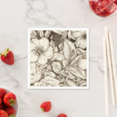  bloemsepiapatroon (9) servet (Insitu)