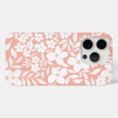 Bloemsilhouet op roze Case-Mate iPhone case (Achterkant (horizontaal))