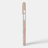 Bloemsilhouetten mocha mousse warm bruin Case-Mate iPhone case (Achterkant / Links)