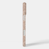 Bloemsilhouetten mocha mousse warm bruin Case-Mate iPhone case (Achterkant / Rechts)