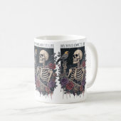 Bloemskelet met een vogelliefde koffiemok (Voorkant rechts)