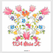 Bloemsteek mailbox sticker (Vel)