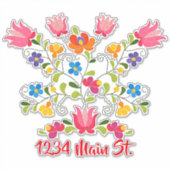 Bloemsteek mailbox sticker (Voorkant)
