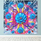 bloemster canvas afdruk (Insitu (Houten vloer))