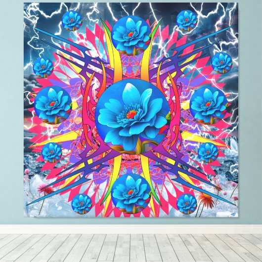 bloemster canvas afdruk (Insitu (Houten vloer))