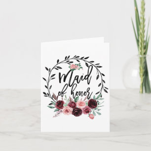 Bloemster van het Honor Shower Wedding Bachelorett Kaart
